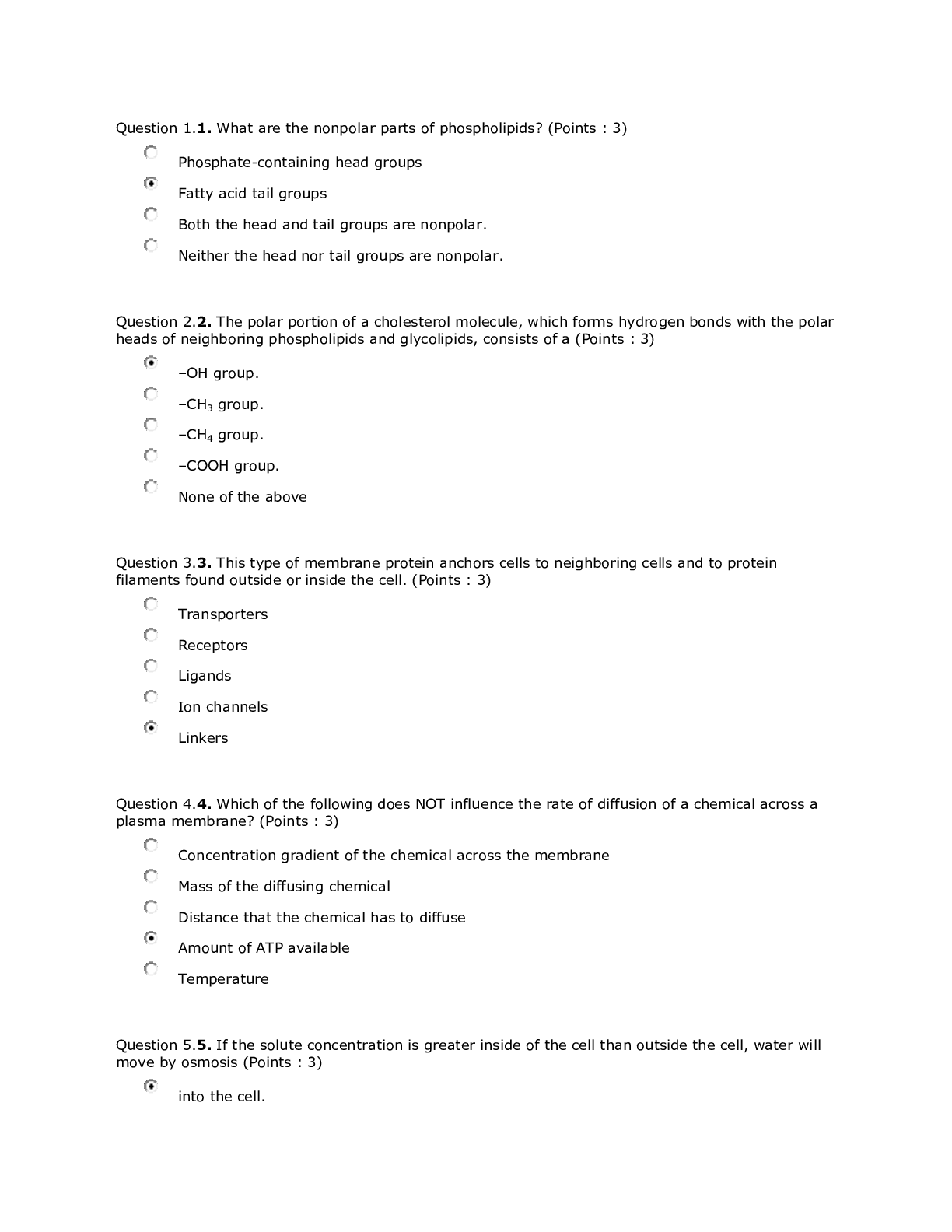 Preview of ANATOMY BIO 251 Week 5 Quiz 2/ANATOMY BIO 251 Week 5 Quiz 2_Verified Answers Chamberlain C